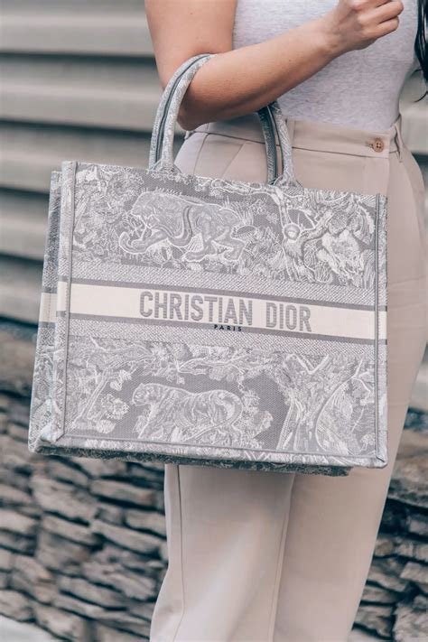 christian dior grey tote|Christian Dior tote bag copy.